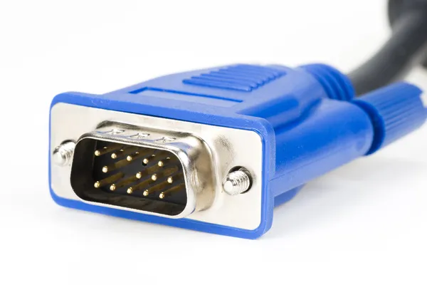 Conector de cable VGA y cables de vídeo digital — Foto de Stock