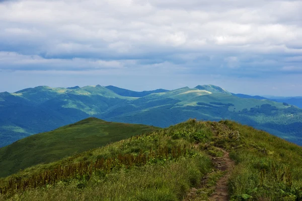Montaña verde Bieszczady — Foto de Stock