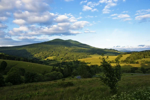 Montanha verde Bieszczady — Fotografia de Stock