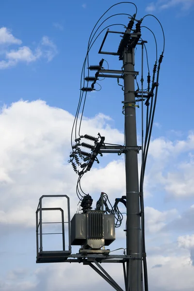 stock image Free air substation for electicity transforming