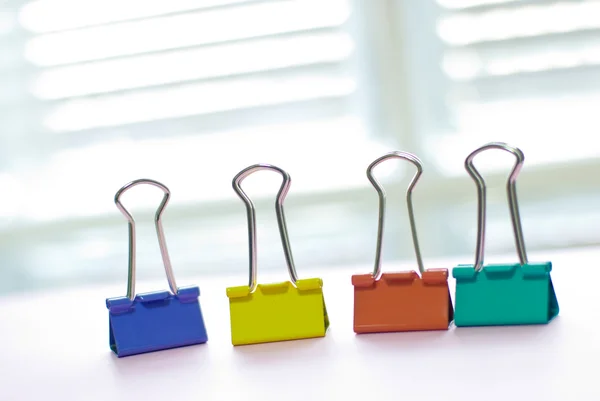 Colorful binder clip — Stock Photo, Image
