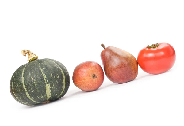 Fresh tomato, pears and pumpkin — Stock Photo, Image