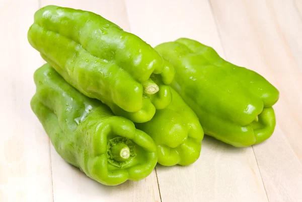Group of green bell peppers — Stock Photo, Image