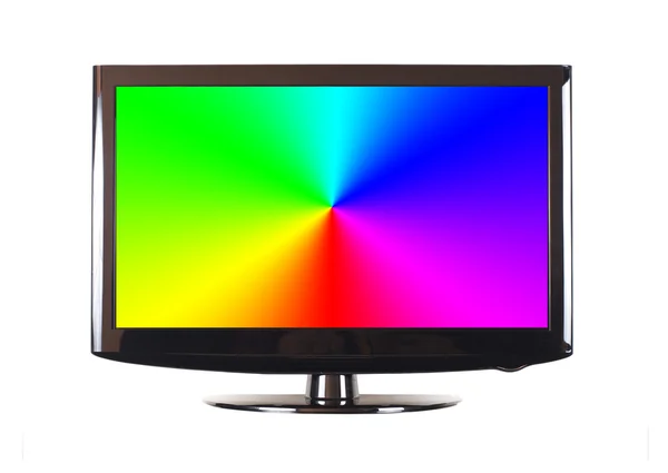 Isolerade moderna panel TV — Stockfoto