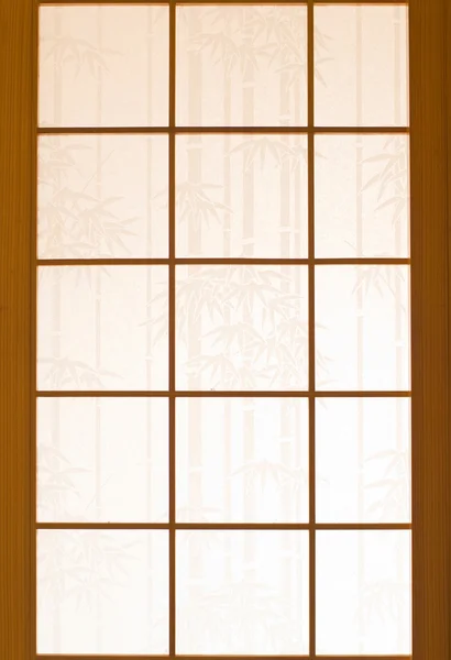 Stock image Wooden window and Japanese paper