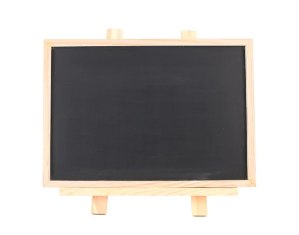 Isolated blank blackboard with frame on wooden framework — Stock Photo, Image