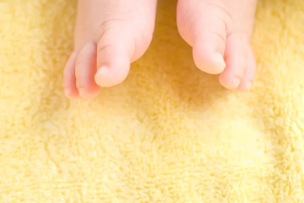 Precioso Pie Infantil Bebé Tiene Tres Meses — Foto de Stock