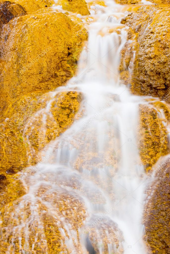 Golden waterfall
