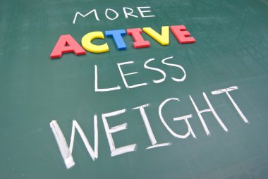 More active less weight clipart