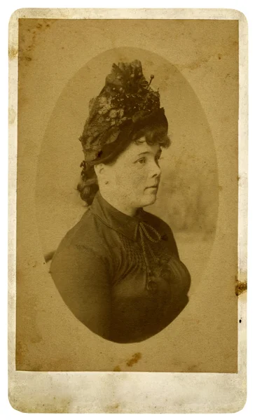 Vintage Porträtt Ung Flicka Bilden Togs Omkring 1912 — Stockfoto