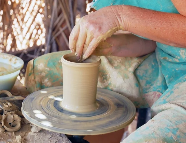 stock image Close up of the hands of a potter