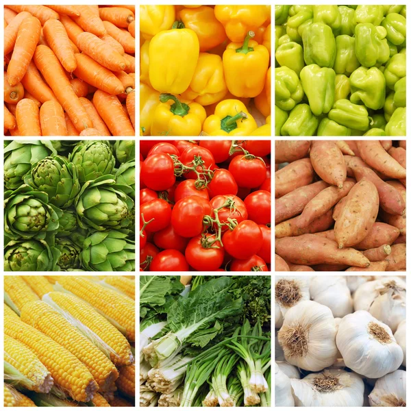 Zeleninové koláž — Stock fotografie