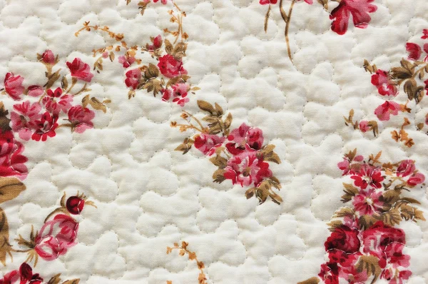 White cloth with pattern of flowers Obrazek Stockowy