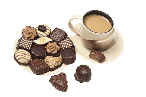 Kaffee und Süßigkeiten — Stockfoto