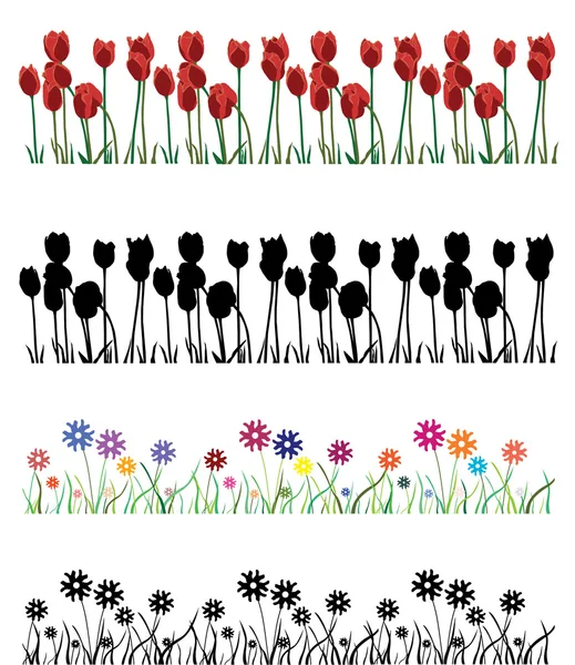 Kukkasuunnitteluelementit — vektorikuva