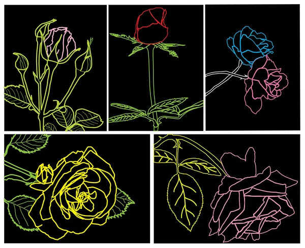 Floral σχέδιο elemets — Διανυσματικό Αρχείο
