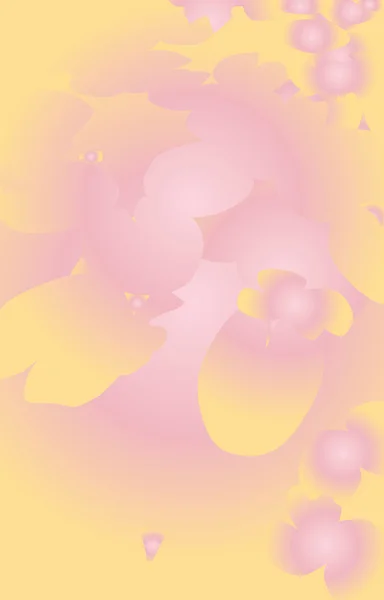 黄色ピンク色で テキスト用のスペースとライフ イベントに対する花カード — ストックベクタ