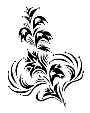 Decorative floral element clipart