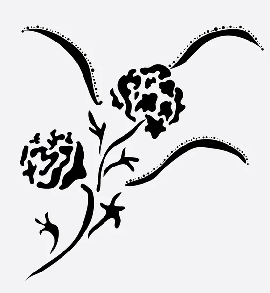 Декоративний Квітковий Елемент Вашого Дизайну — стоковий вектор