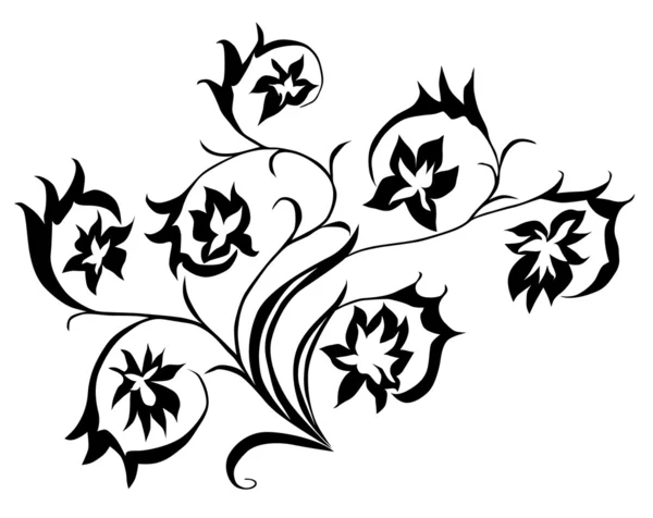 あなたの設計の装飾的な花の要素 — ストックベクタ