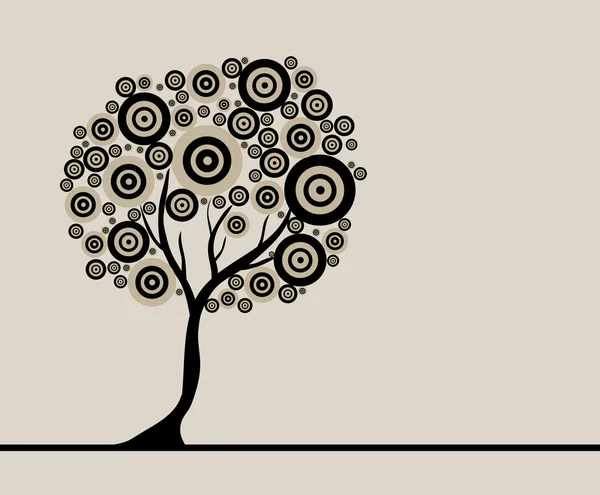 Абстрактное Художественное Дерево Символ Природы — стоковый вектор