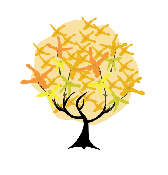 Αφηρημένο floral δέντρο — Διανυσματικό Αρχείο