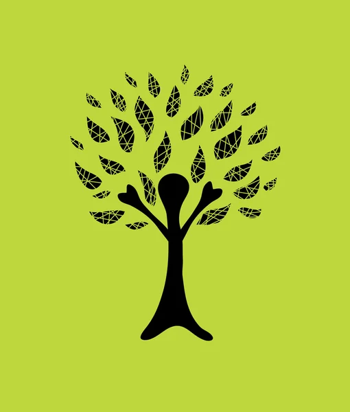 Αφηρημένη Δέντρο Σύμβολο Της Φύσης — Διανυσματικό Αρχείο