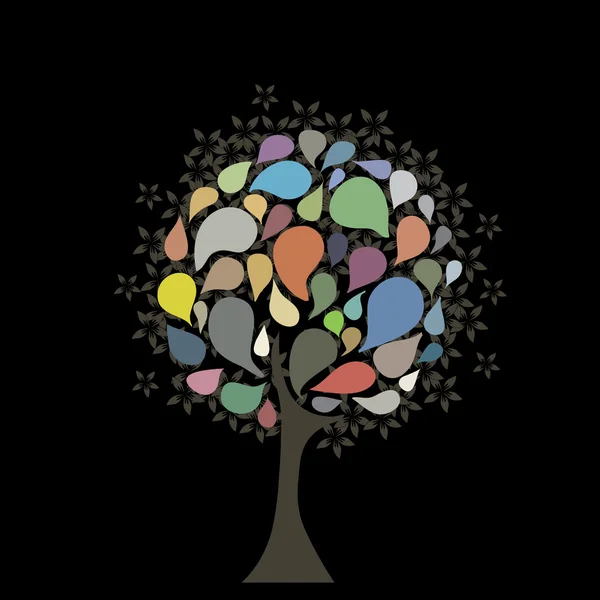 Анотація багатобарвної дерево — стоковий вектор