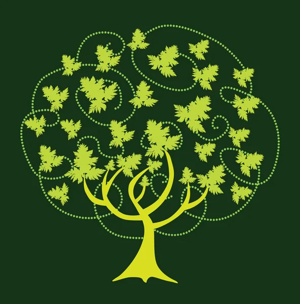 Abstraktní strom — Stockový vektor