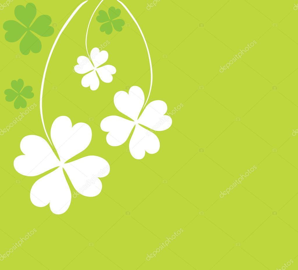 Four leaf clovers card