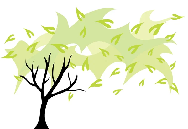 Streszczenie zielone drzewo — Wektor stockowy