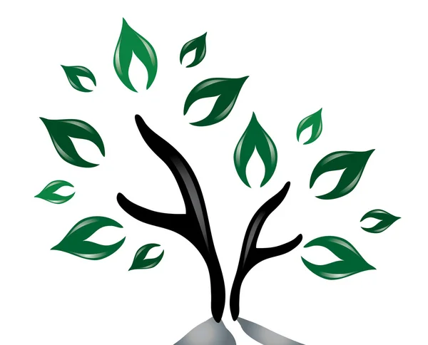 Αφηρημένη πράσινο δέντρο — Διανυσματικό Αρχείο