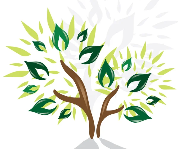 Αφηρημένη πράσινο δέντρο — Διανυσματικό Αρχείο
