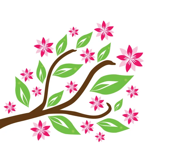 Branche florale — Image vectorielle