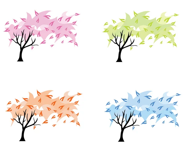 四季树 — 图库矢量图片