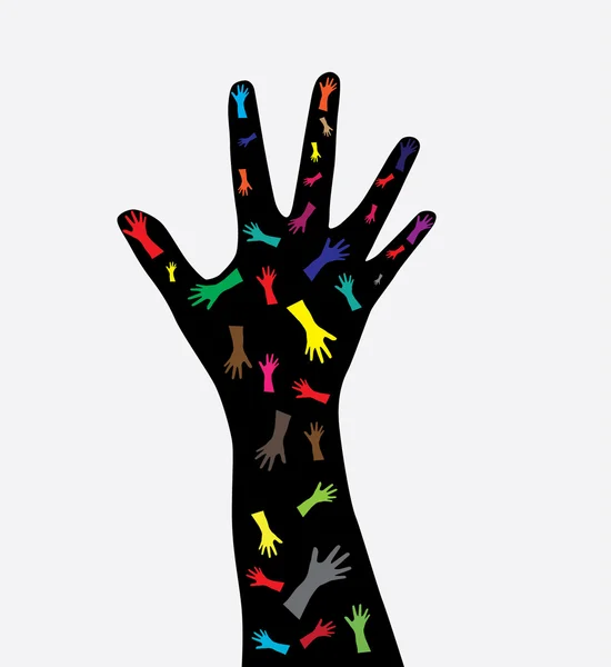 Αφηρημένη ανθρώπινο χέρι — Διανυσματικό Αρχείο