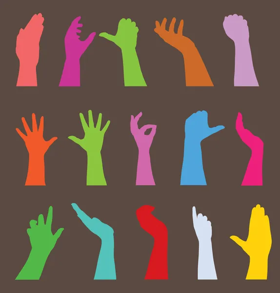 Ανθρώπινα χέρια χειρονομία — Διανυσματικό Αρχείο