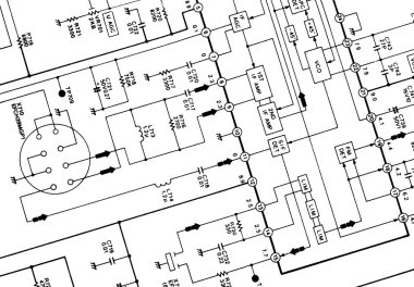Electronics schematic clipart