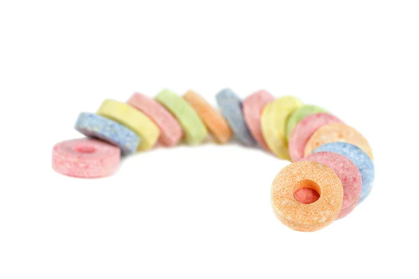 白で隔離される多色ビタミン キャンディー — ストック写真