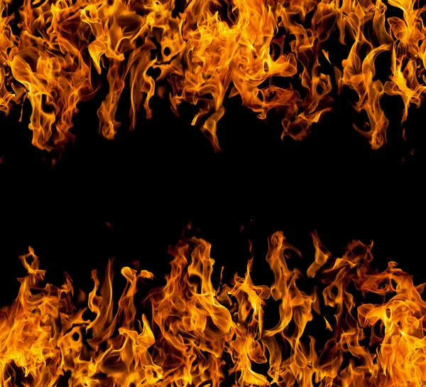 Rám plameny ohně — Stock fotografie