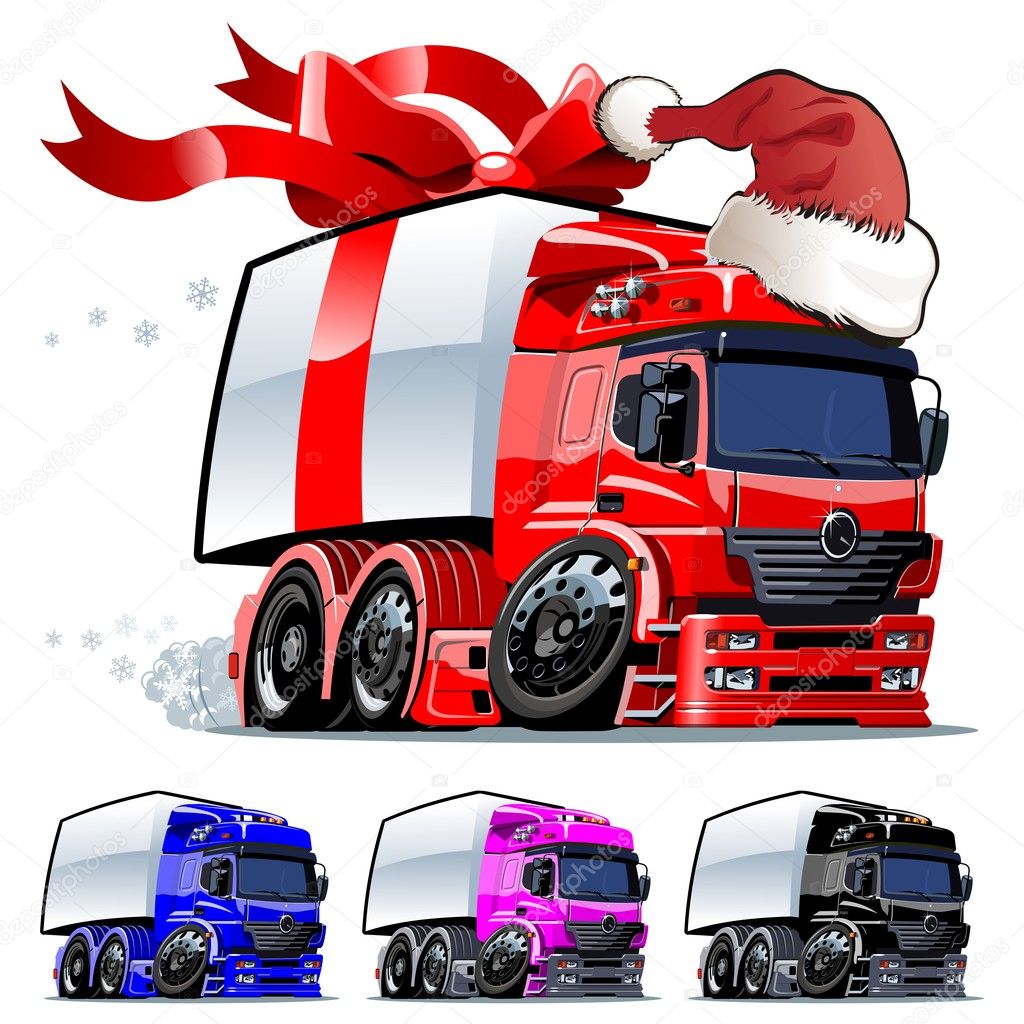 Vektor weihnachten LKW ein Klick repaint — Stockvektor © mechanik #3959496