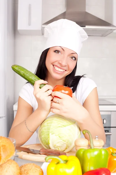 Koken met groenten — Stockfoto