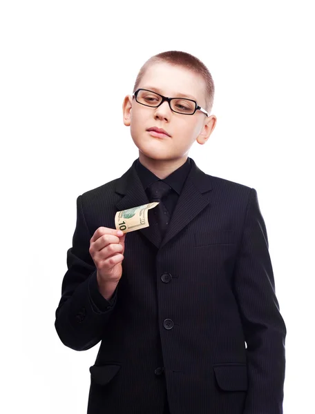 Young businessman with money — Stock Photo, Image