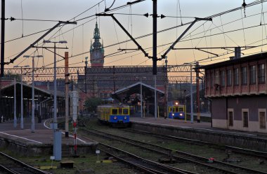 Railway station in Gdansk clipart