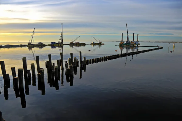 Construcción Puerto Deportivo Muelle Sopot Polonia — Foto de Stock