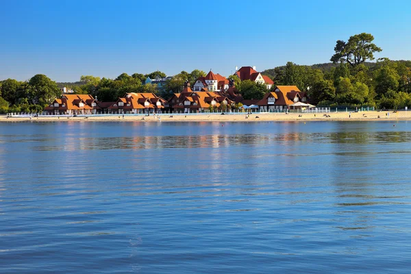 Vista Desde Muelle Hasta Playa Sopot Polonia — Foto de Stock