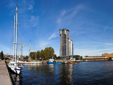 Port in Gdynia, Poland. clipart