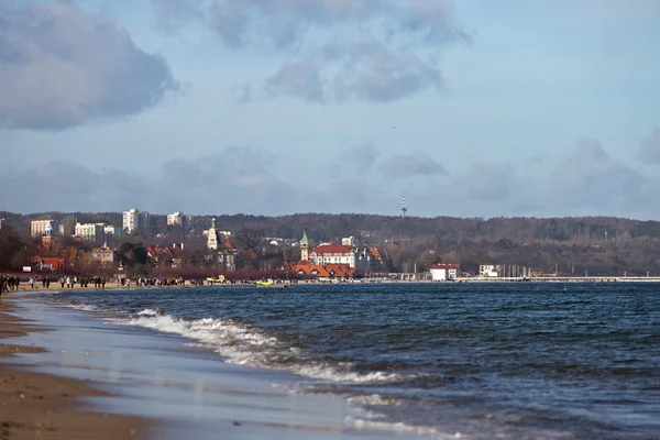 Plaża w Sopocie — Zdjęcie stockowe