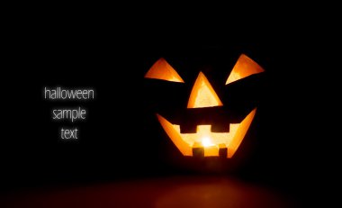 Glowing halloween pumpkin clipart