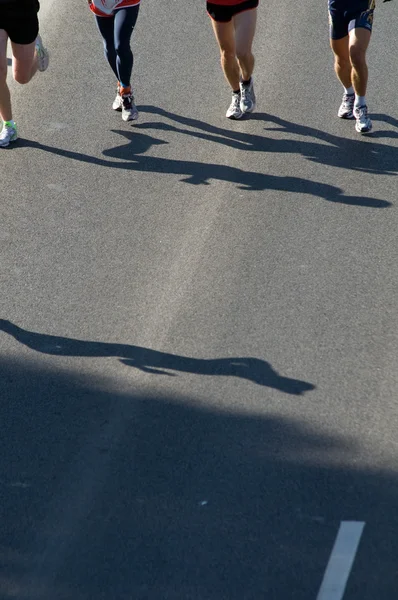 Maratonští běžci — Stock fotografie